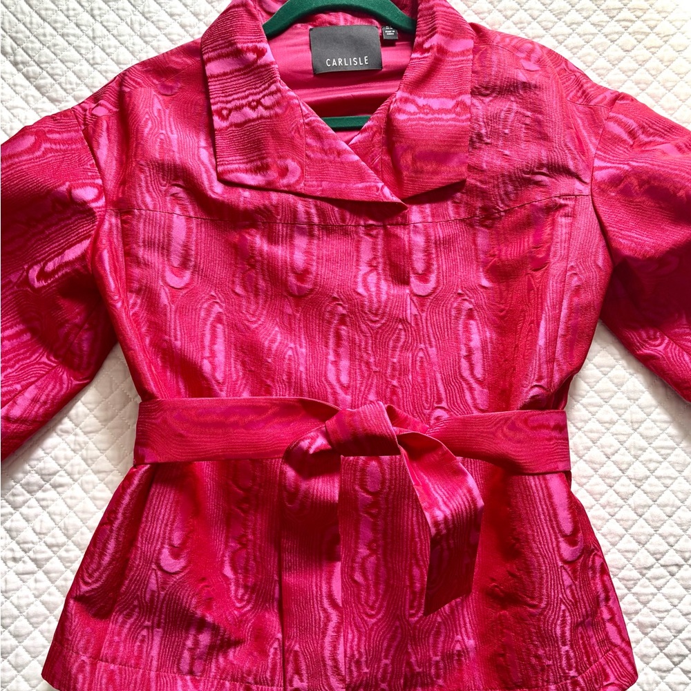 Carlisle Lightweight Textured Belted Jacket Size 8 Perfect!
